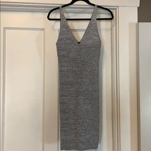 Grey & White Bodycon dress